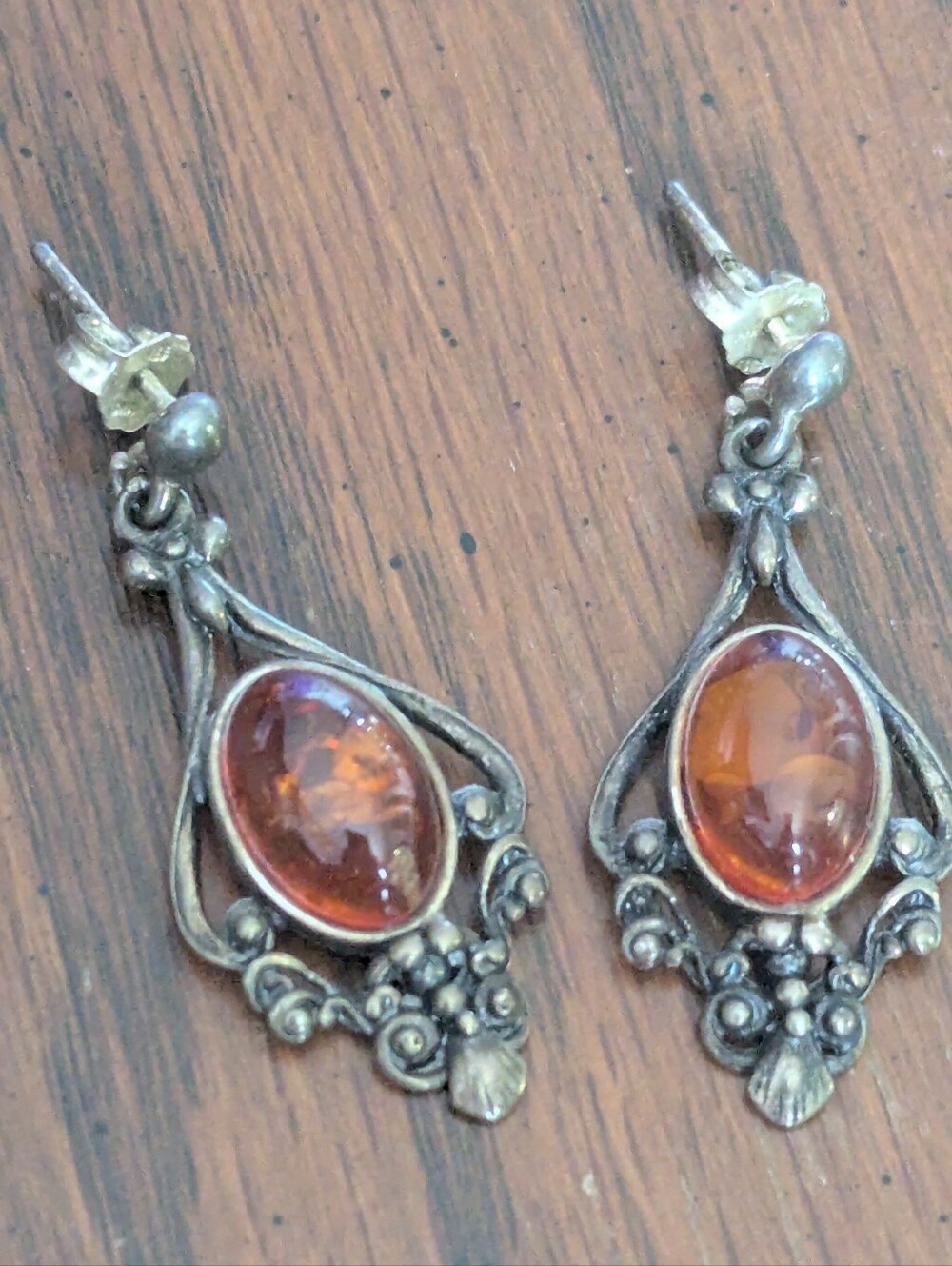 Sterling Silver Victorian Style Earrings